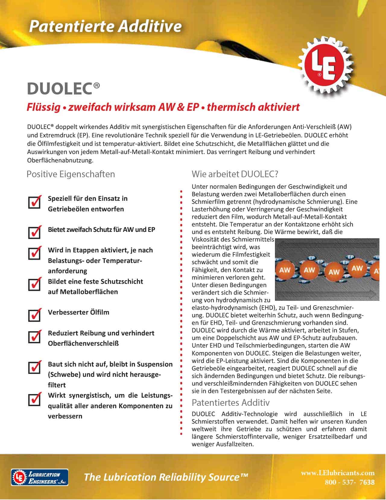 Lube Concepts Schmierstoffe Ueberlingen Flyer DUOLEC 1