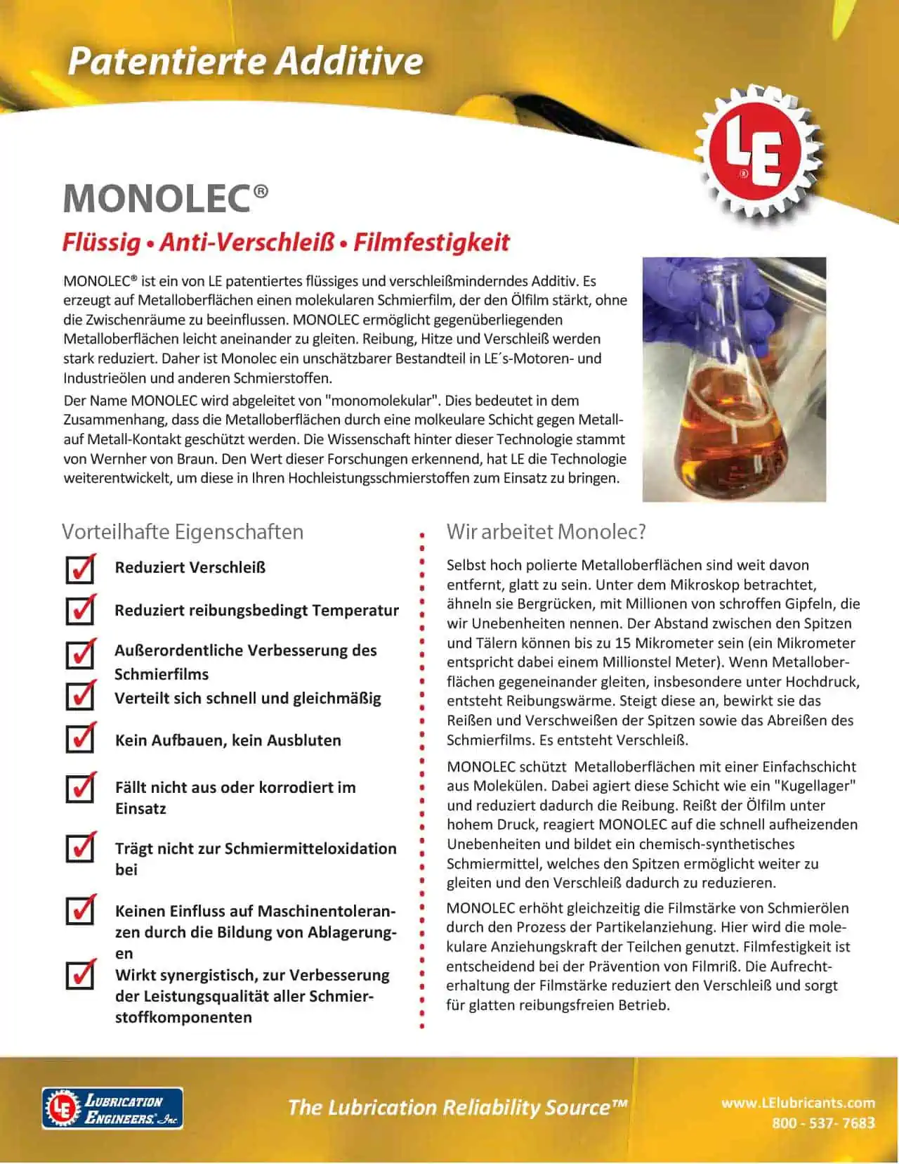 Lube Concepts Schmierstoffe Ueberlingen Flyer MONOLEC 1