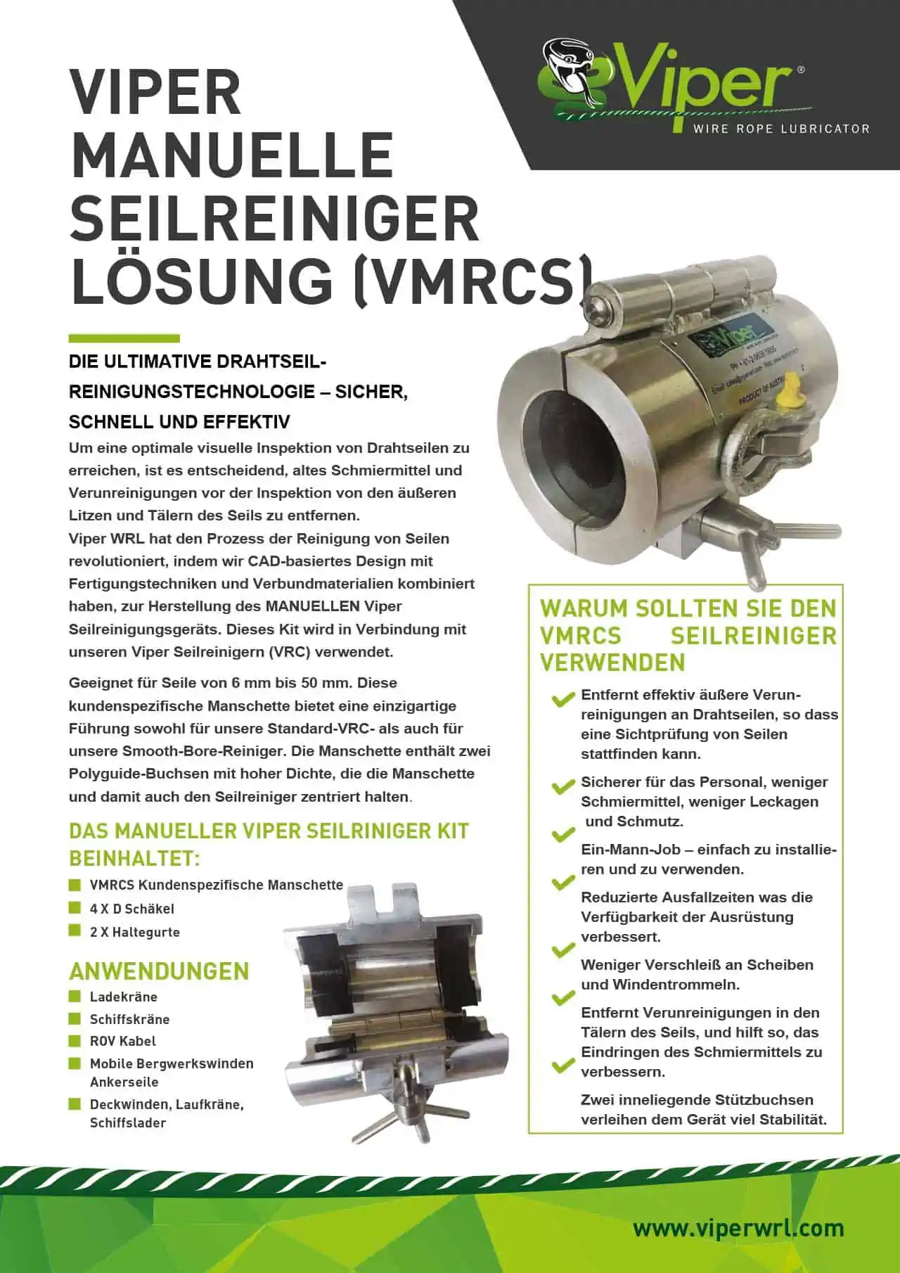 Lube Concepts Schmierstoffe Ueberlingen Viper Manueller Seilreiniger 1020 V1 1 Lube Concepts Schmierstoffe Ueberlingen Viper Manueller Seilreiniger 1020 V1 1
